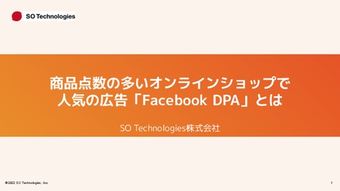 商品点数の多いオンラインショップで 人気の広告「Facebook DPA」とは