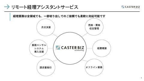 代行できる経理業務一覧【全26種】「CASTER BIZ accounting」