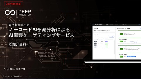 AI顧客ターゲティングサービス「Deep Predictor」