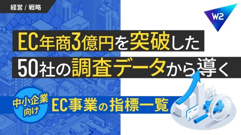 【EC年商3億円を突破した50社の調査データから導く】中小企業のためのEC事業指標一覧