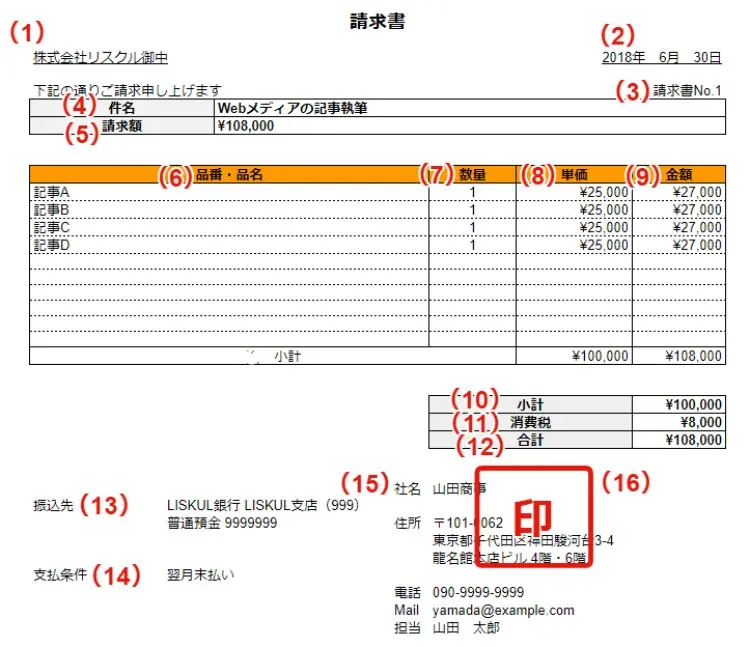 簡単 便利な請求書作成ツール10選 作成手順とツールの選び方 Liskul