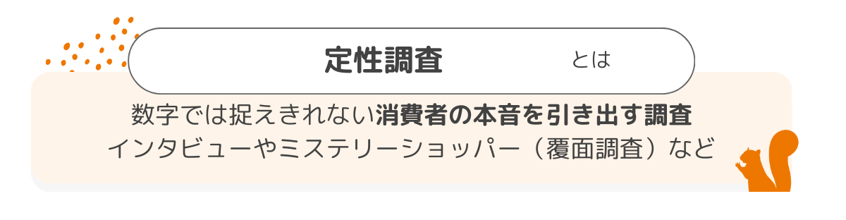 定性調査をひとことで説明