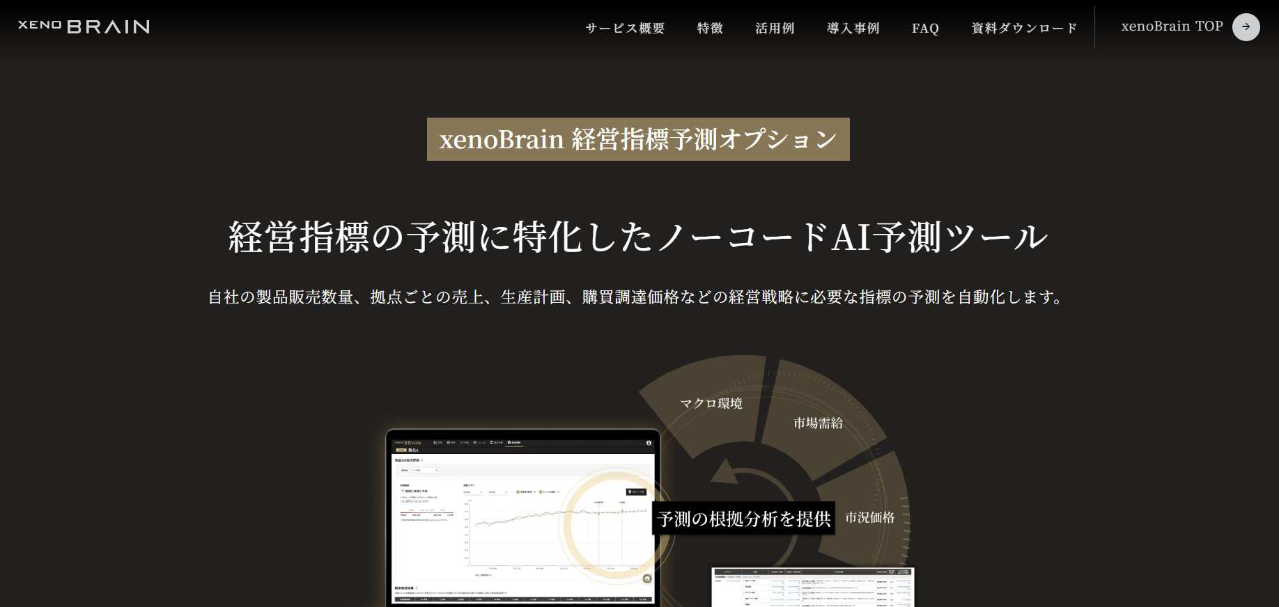 xenoBrain 経営指標予測オプション／株式会社xenodata lab.