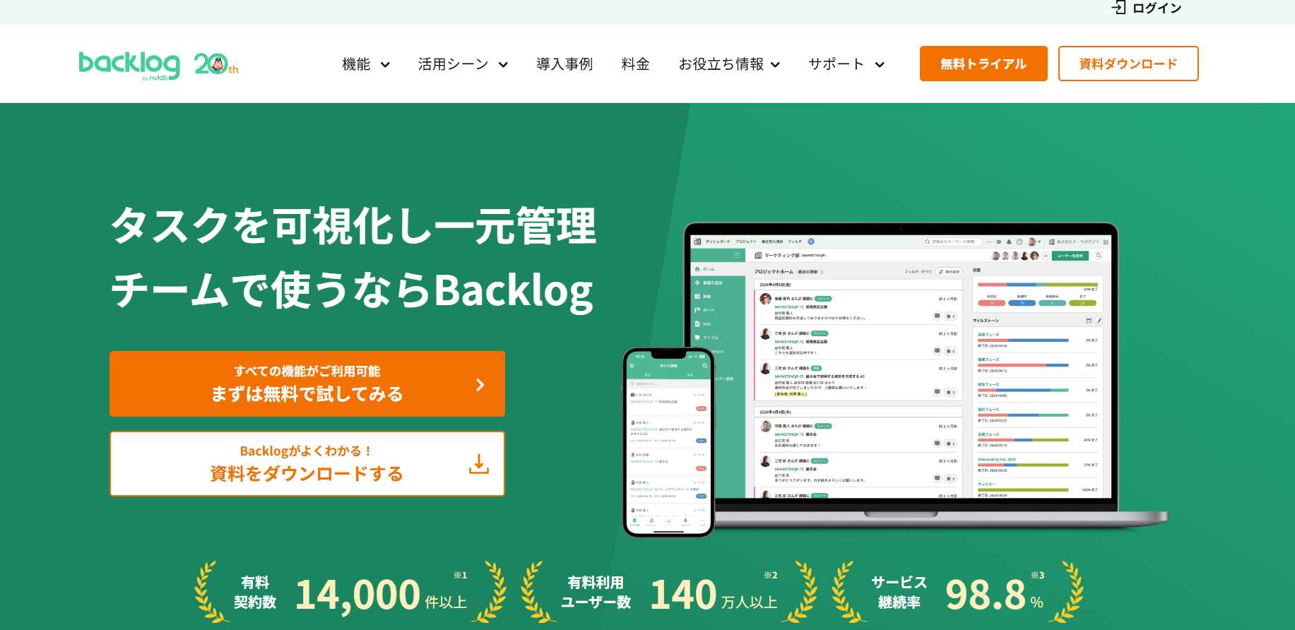Backlog／株式会社ヌーラボ